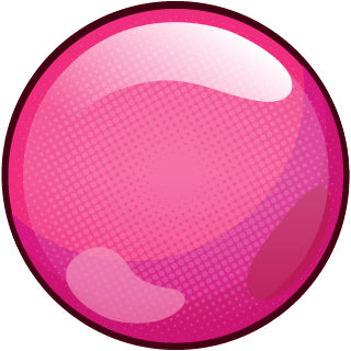 Shiny Pink Bubble Gum Logo